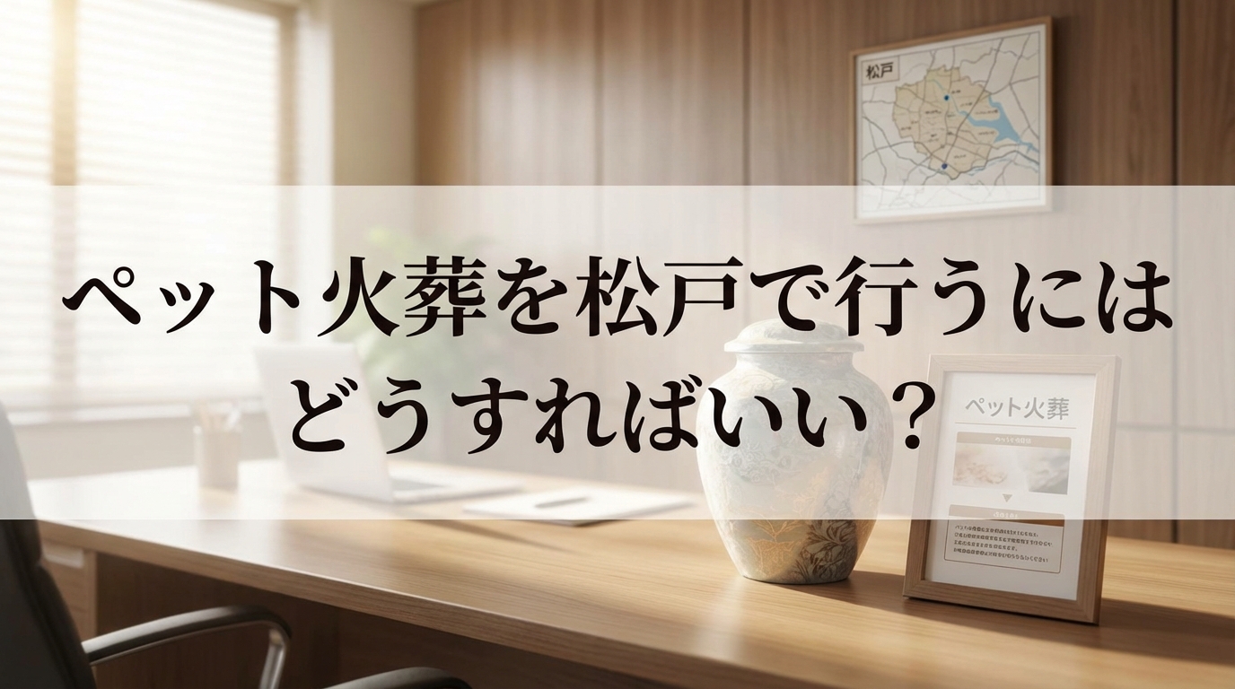 ペット火葬を松戸で行うにはどうすればいい？