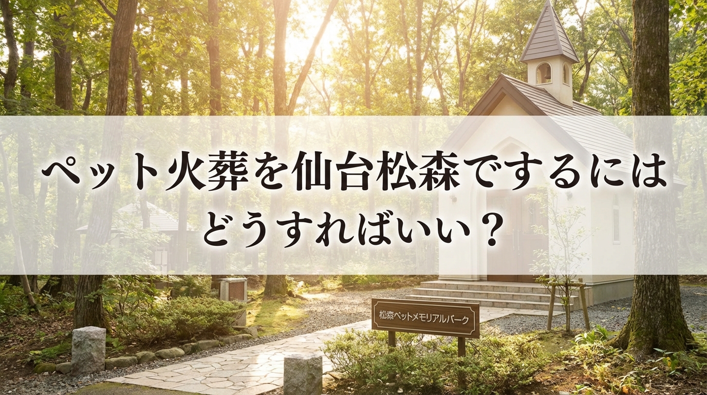 ペット火葬を仙台松森でするにはどうすればいい？