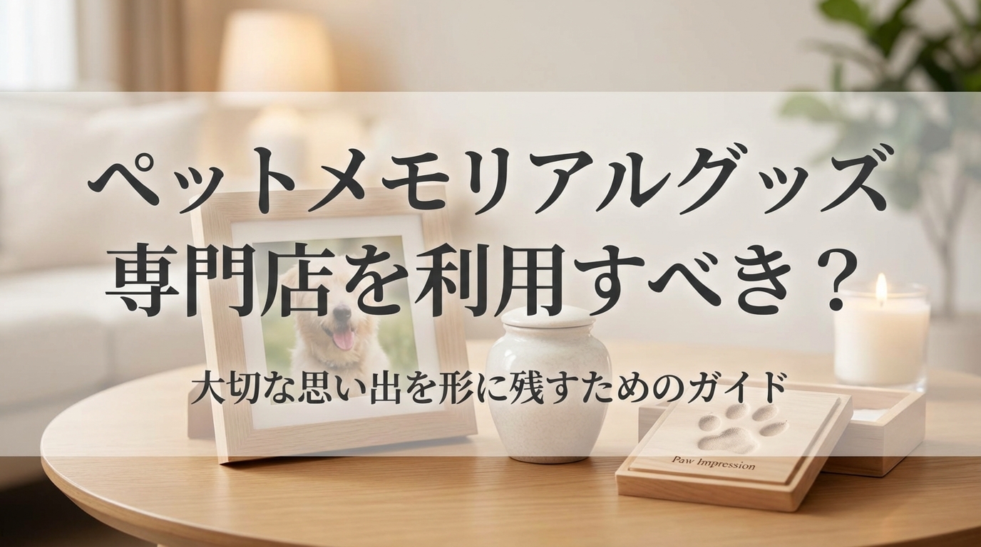 ペットメモリアルグッズ専門店を利用すべき？