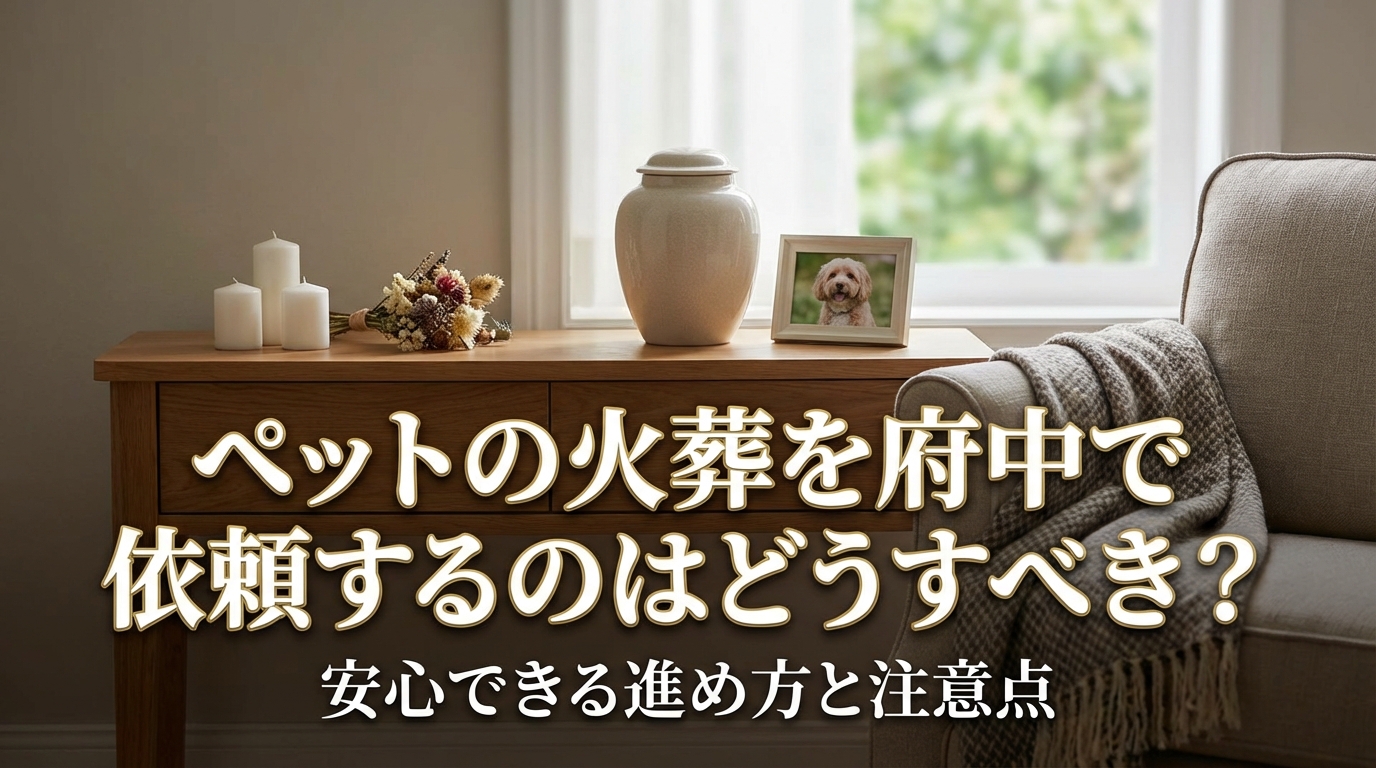 ペットの火葬を府中で依頼するのはどうすべき？