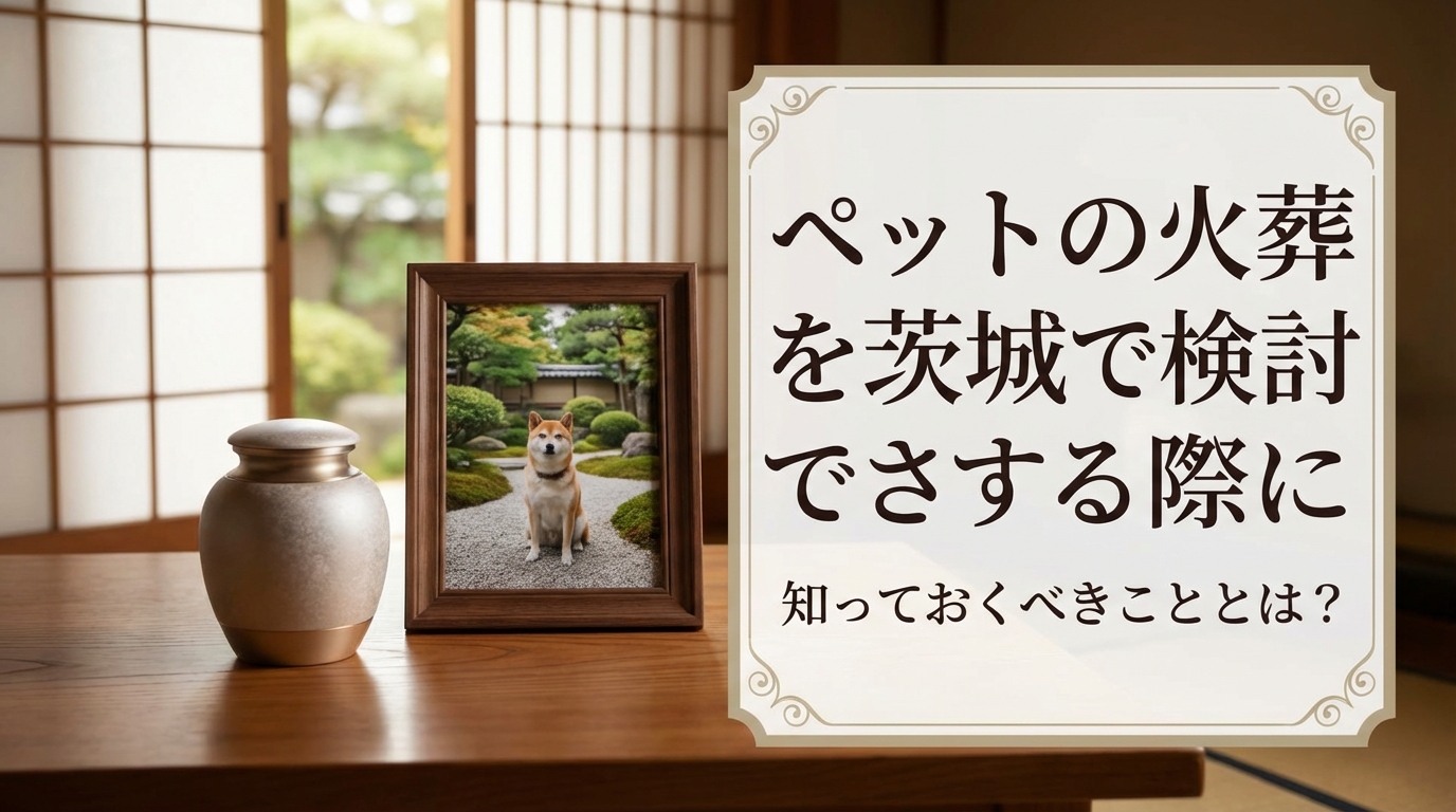 ペットの火葬を茨城で検討する際に知っておくべきこととは?