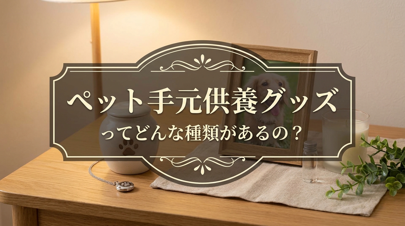 ペット手元供養グッズってどんな種類があるの？