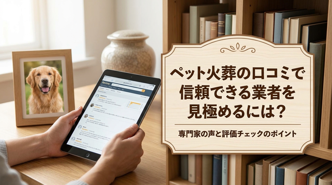 ペット火葬の口コミで信頼できる業者を見極めるには？