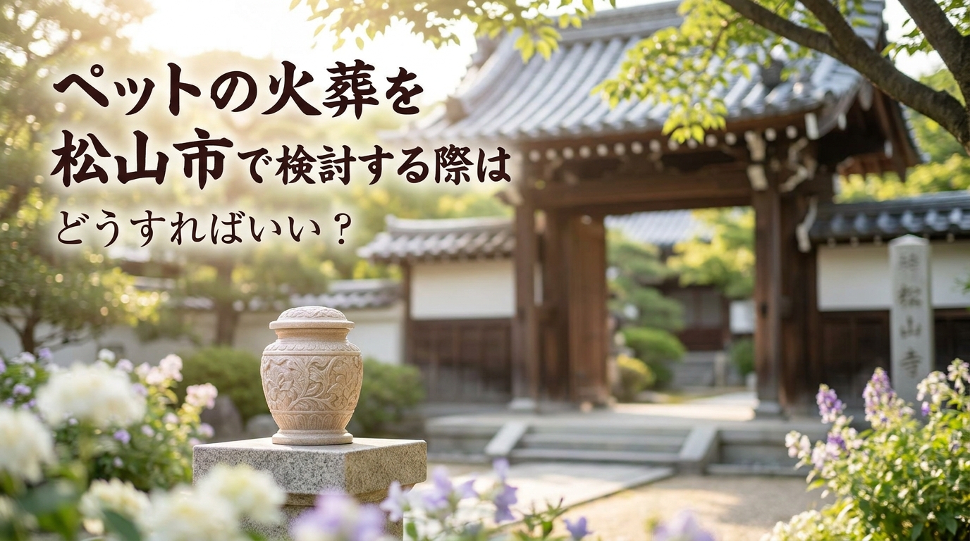 ペットの火葬を松山市で検討する際はどうすればいい？