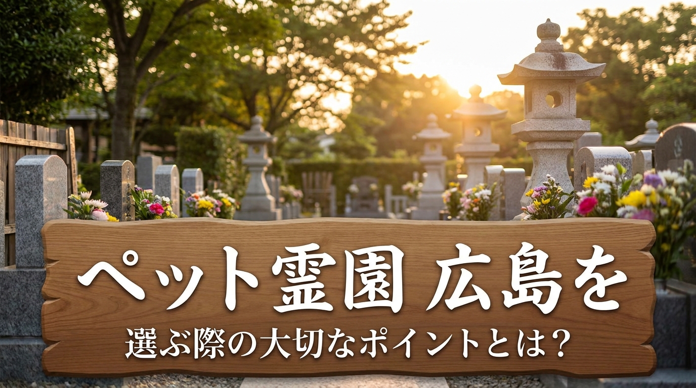 ペット霊園 広島を選ぶ際の大切なポイントとは？
