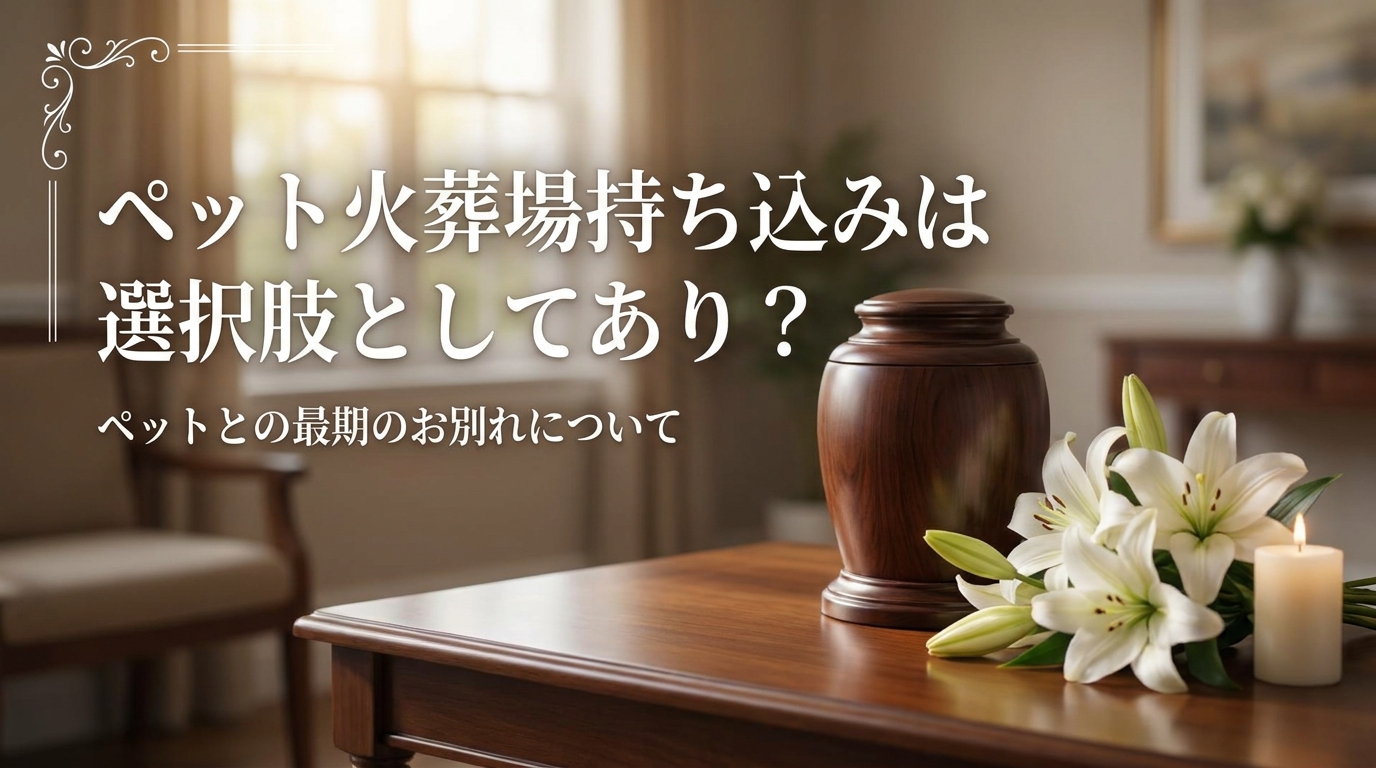 ペット火葬場持ち込みは選択肢としてあり？