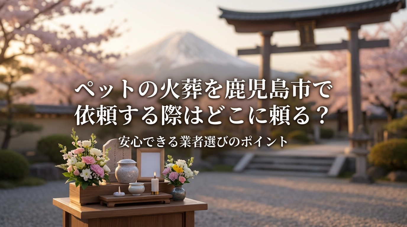 ペットの火葬を鹿児島市で依頼する際はどこに頼る？