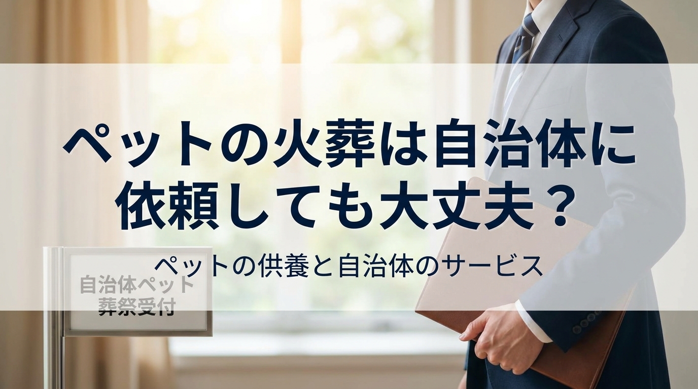 ペットの火葬は自治体に依頼しても大丈夫？