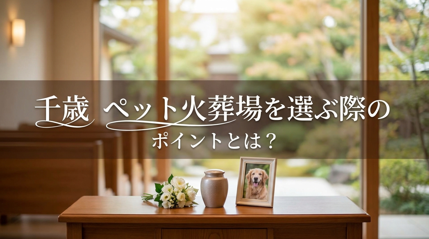 千歳 ペット火葬場を選ぶ際のポイントとは？