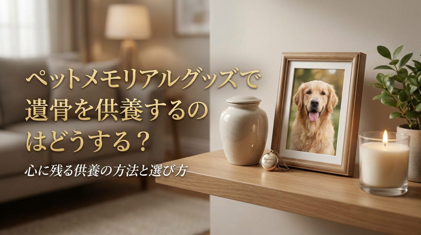 ペットメモリアルグッズで遺骨を供養するのはどうする？