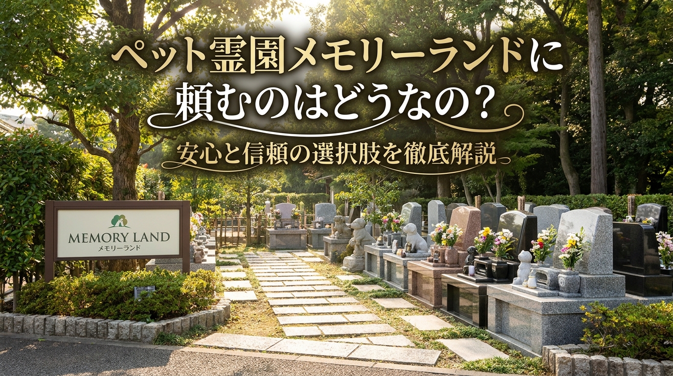 ペット霊園メモリーランドに頼むのはどうなの？