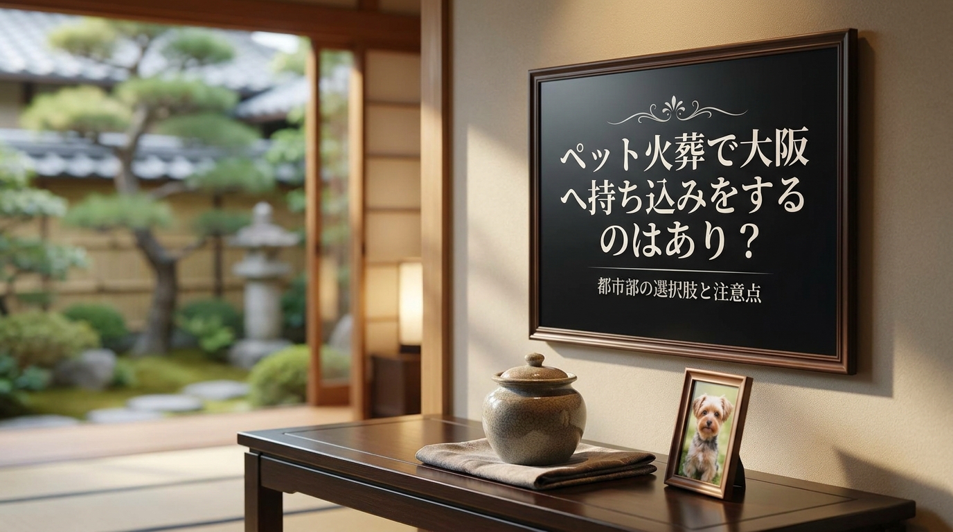 ペット火葬で大阪へ持ち込みをするのはあり？