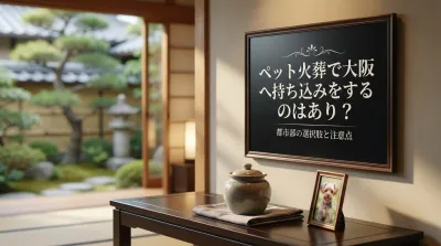 ペット火葬で大阪へ持ち込みをするのはあり？