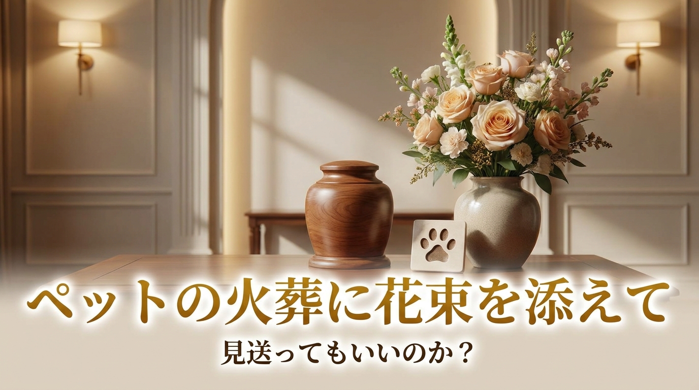 ペットの火葬に花束を添えて見送ってもいいのか？
