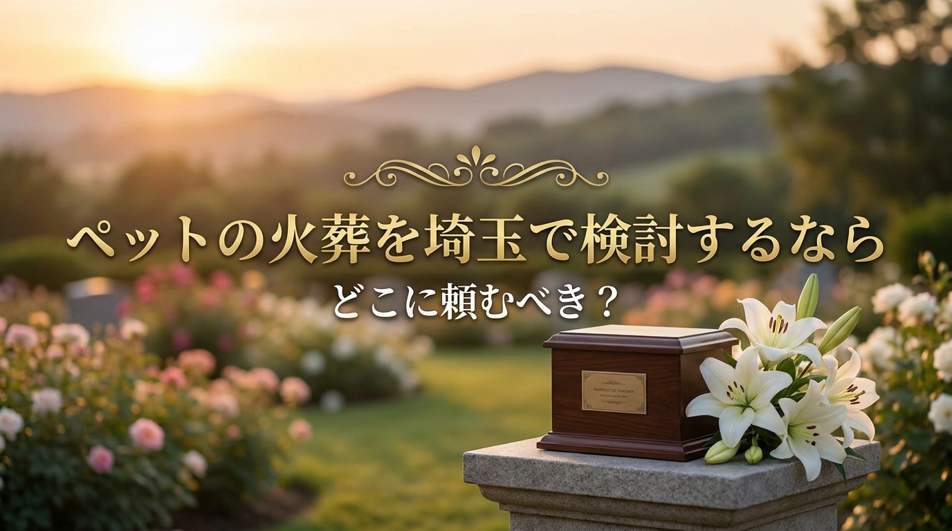 ペットの火葬を埼玉で検討するならどこに頼むべき？