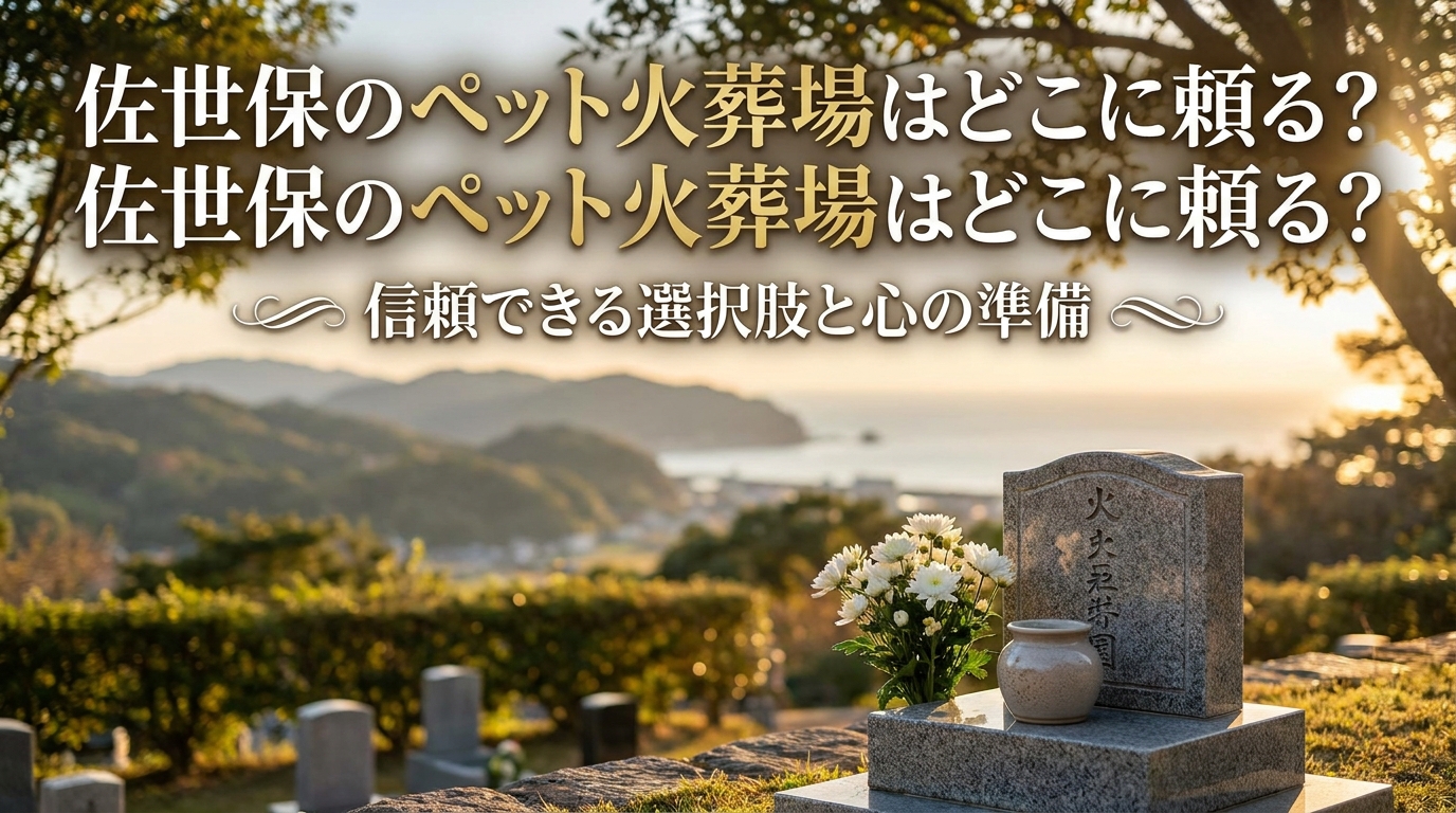 佐世保のペット火葬場はどこに頼る?