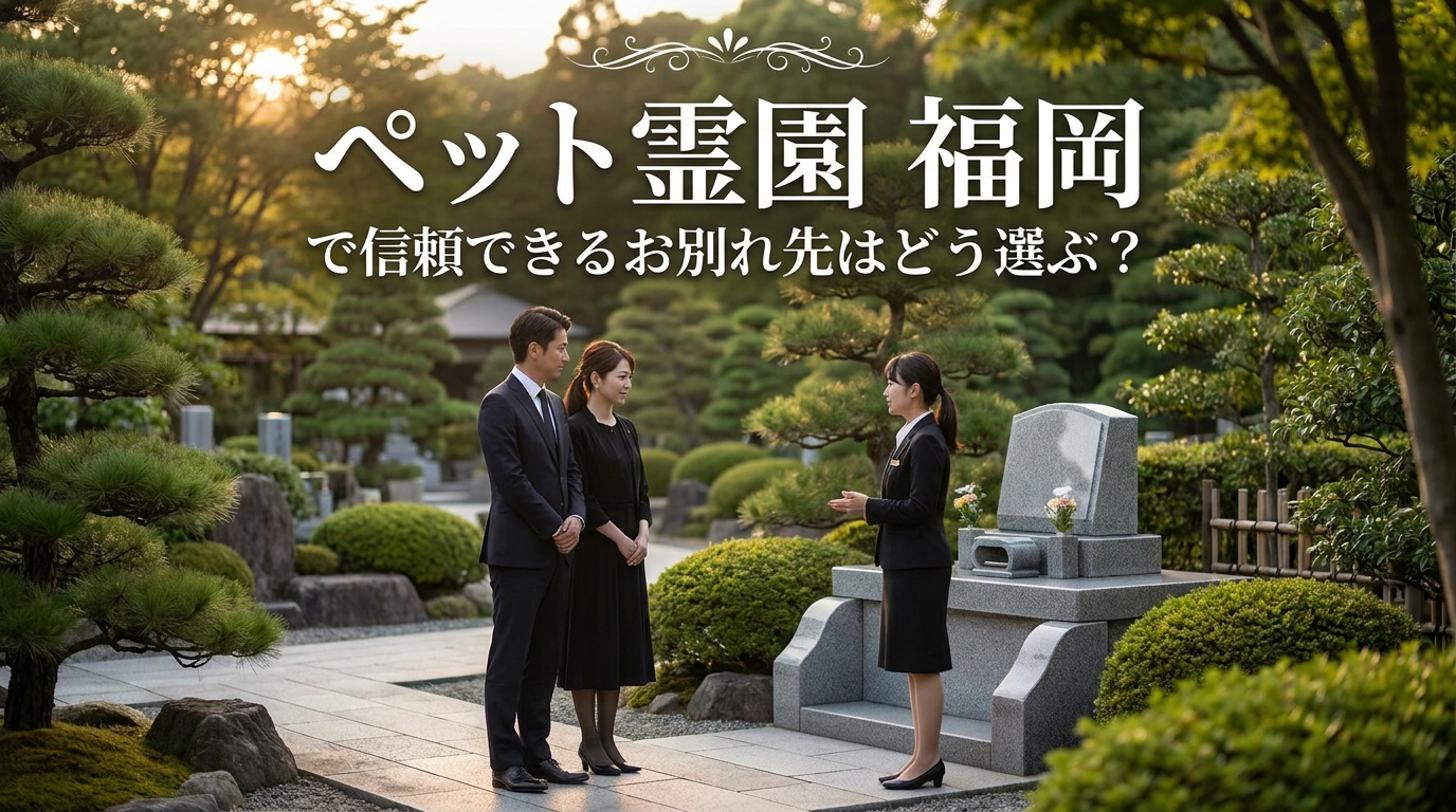 ペット霊園 福岡で信頼できるお別れ先はどう選ぶ?