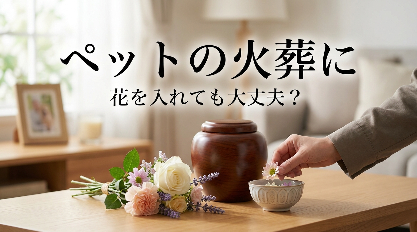 ペットの火葬に花を入れても大丈夫?