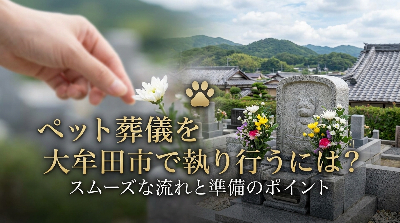 ペット葬儀を大牟田市で執り行うにはどうすればいい？