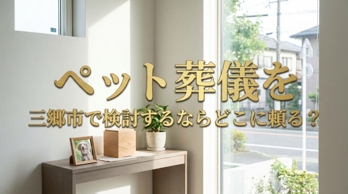 ペット葬儀を三郷市で検討するならどこに頼る?