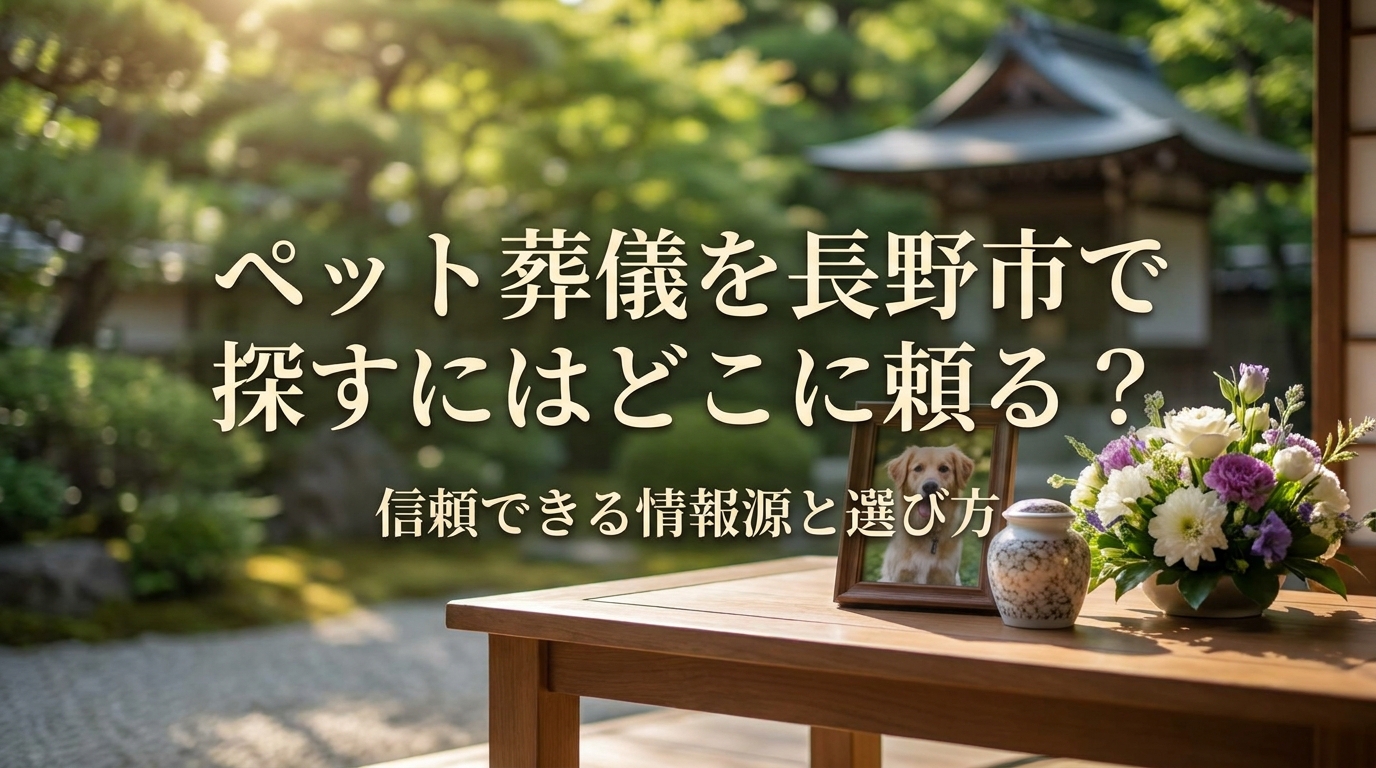 ペット葬儀を長野市で探すにはどこに頼る？