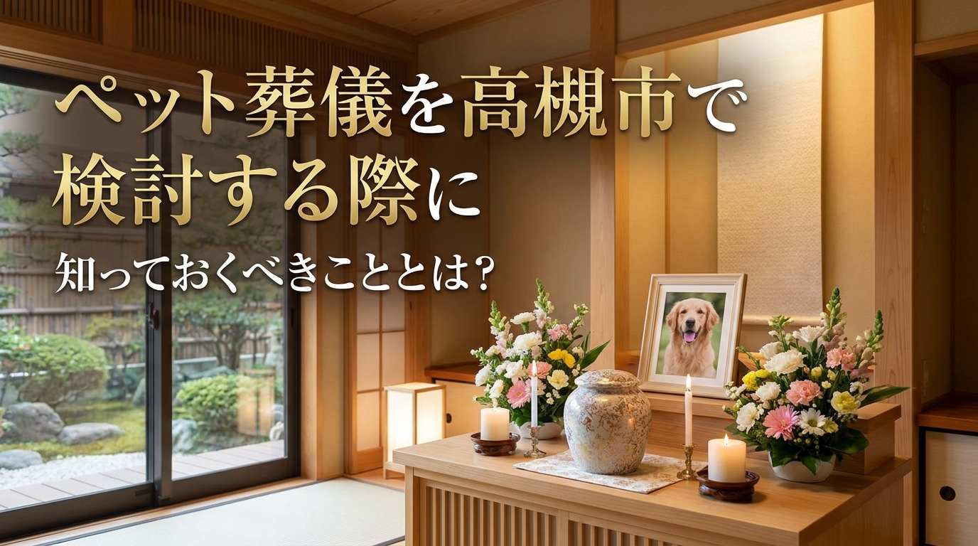 ペット葬儀を高槻市で検討する際に知っておくべきこととは？