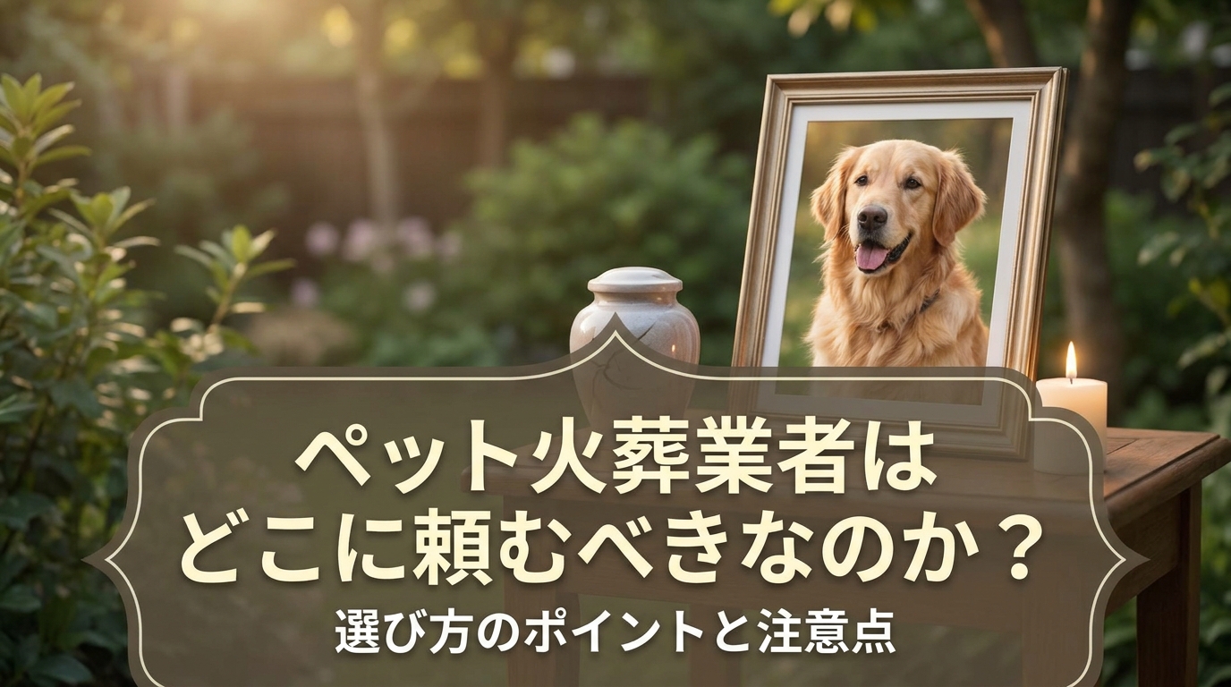 ペット火葬業者はどこに頼むべきなのか?
