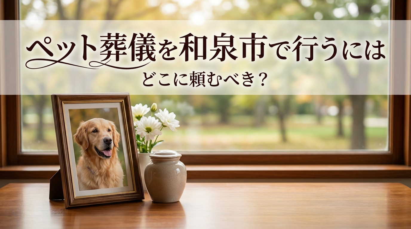 ペット葬儀を和泉市で行うにはどこに頼むべき？