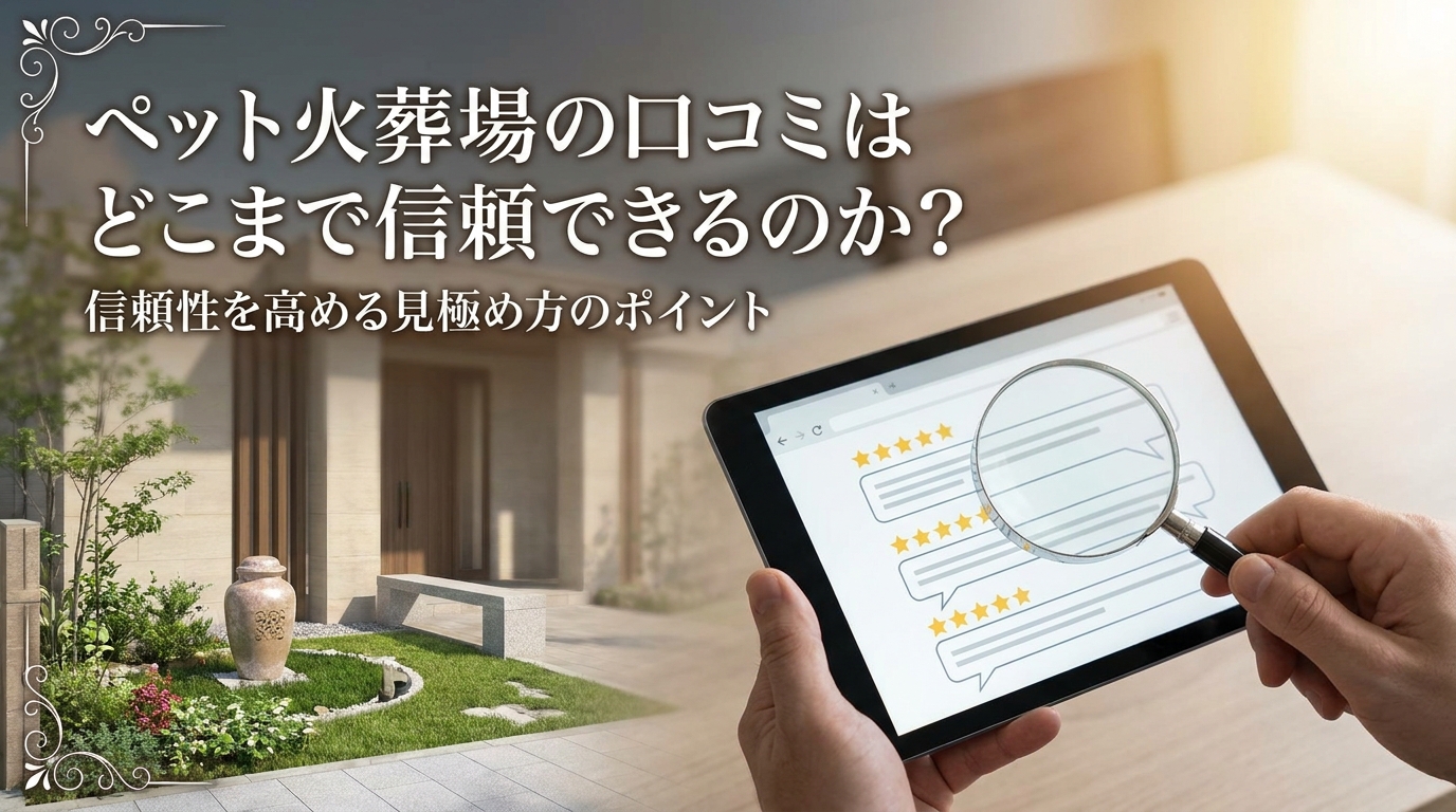 ペット火葬場の口コミはどこまで信頼できるのか？
