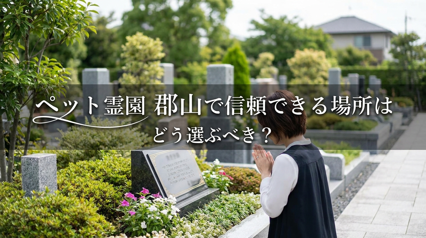 ペット霊園 郡山で信頼できる場所はどう選ぶべき？