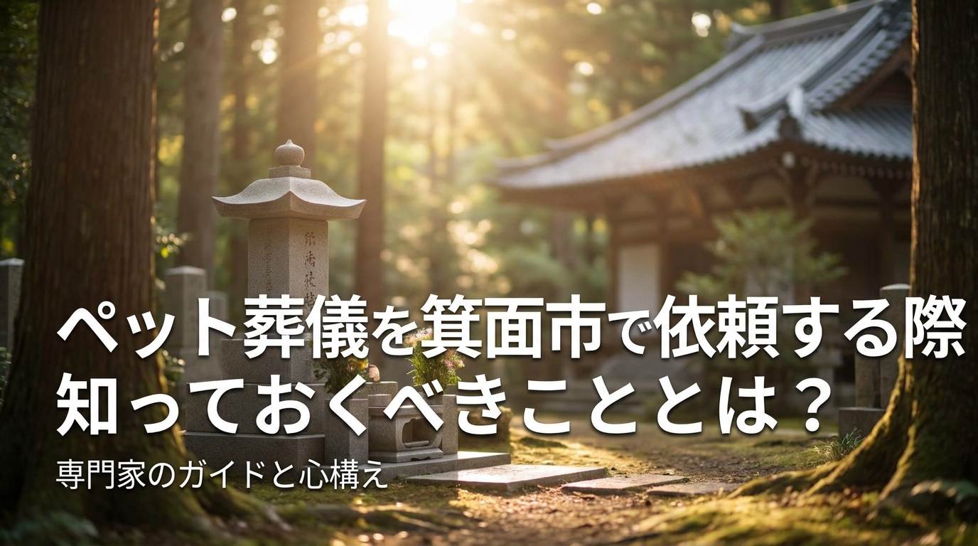 ペット葬儀を箕面市で依頼する際に知っておくべきこととは?