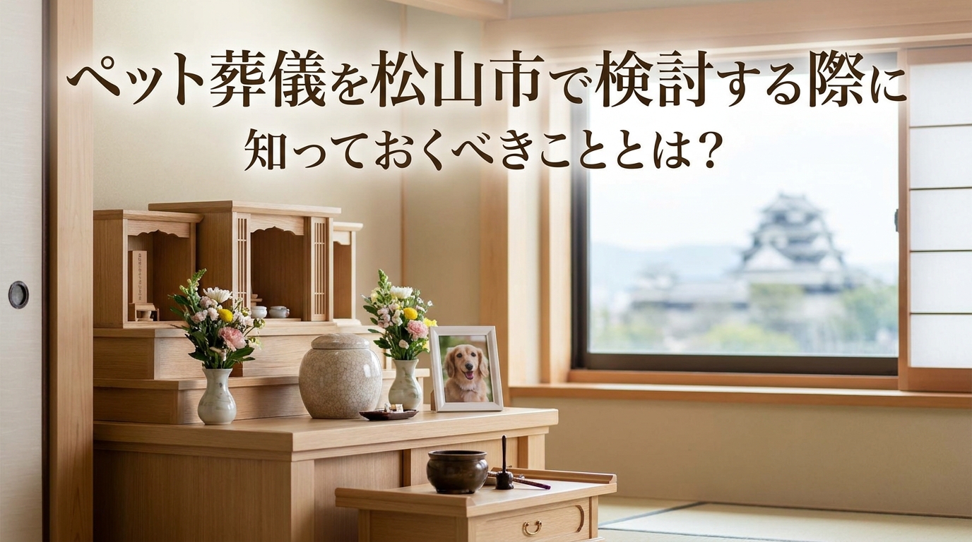 ペット葬儀を松山市で検討する際に知っておくべきこととは？