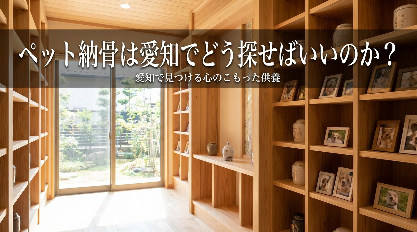 ペット納骨は愛知でどう探せばいいのか?