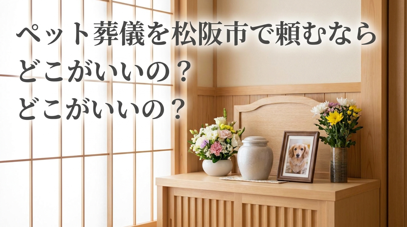 ペット葬儀を松阪市で頼むならどこがいいの？