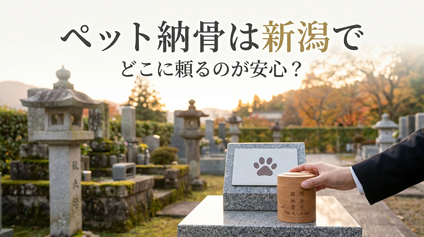 ペット納骨は新潟でどこに頼るのが安心?