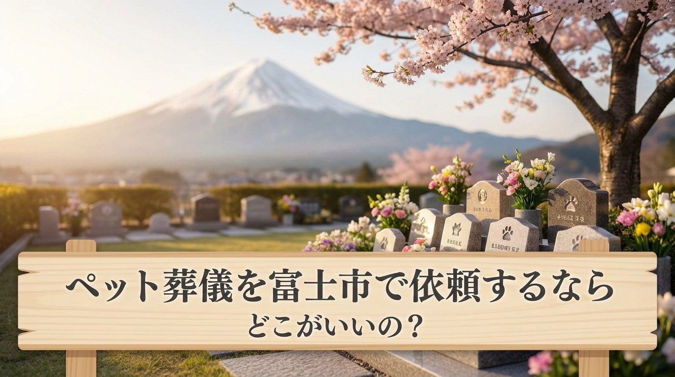 ペット葬儀を富士市で依頼するならどこがいいの？