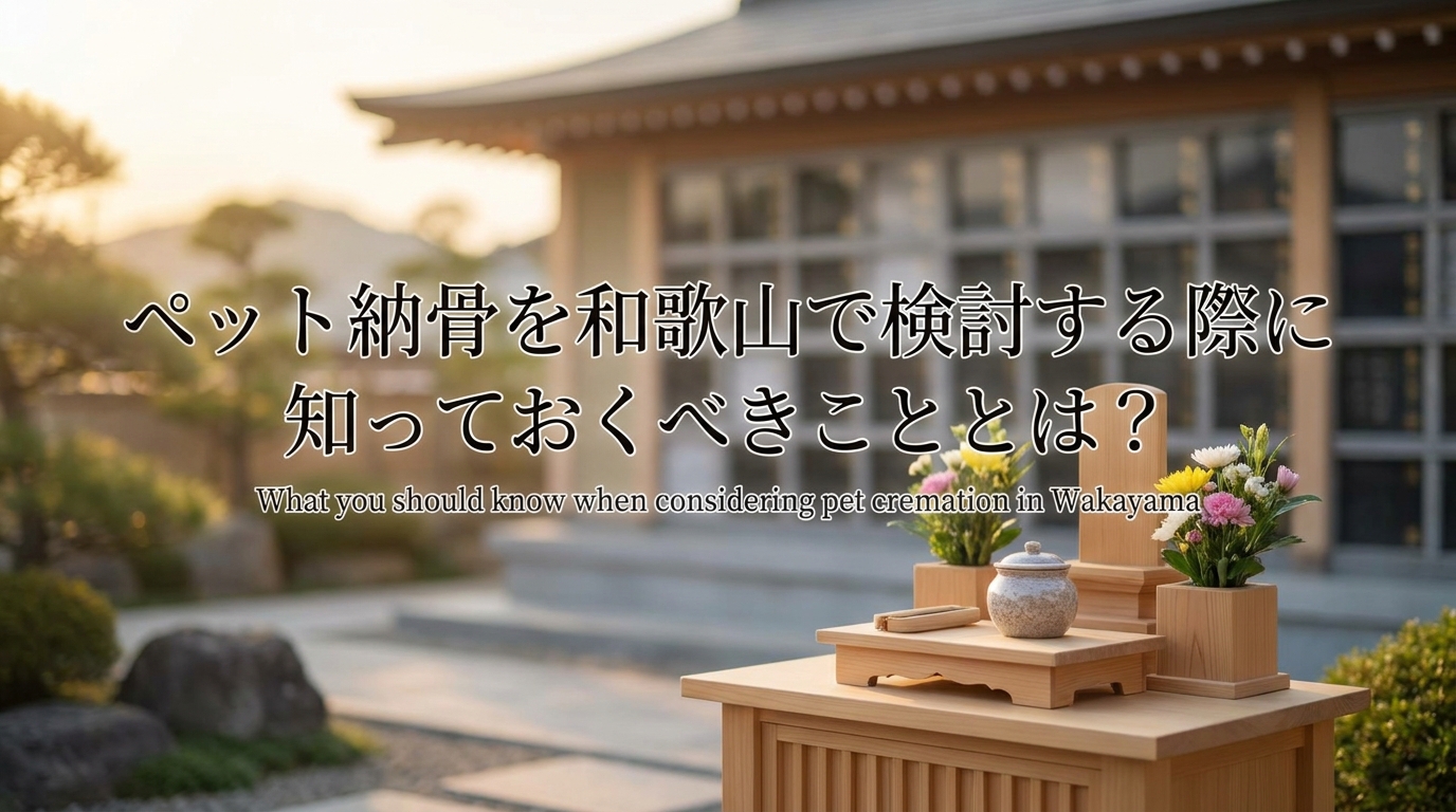 ペット納骨を和歌山で検討する際に知っておくべきこととは?