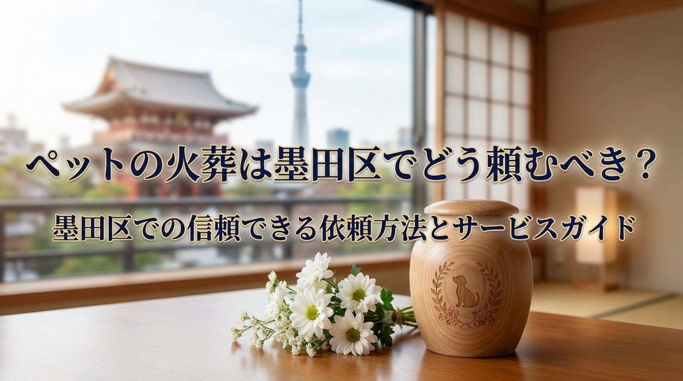 ペットの火葬は墨田区でどう頼むべき?