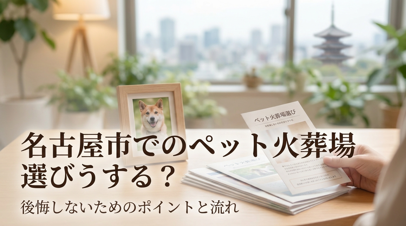 名古屋市でのペット火葬場選びはどうする？