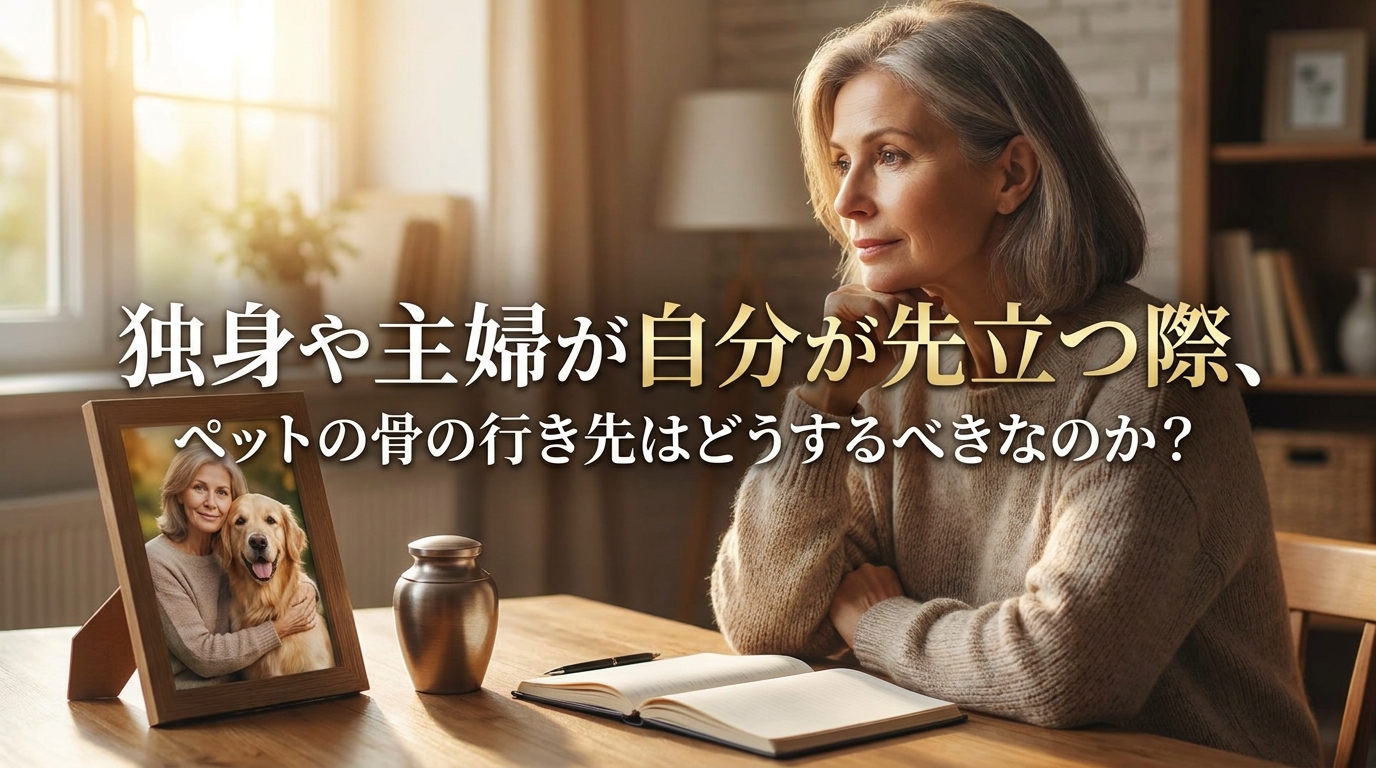 独身や主婦が自分が先立つ際、ペットの骨の行き先はどうするべきなのか?