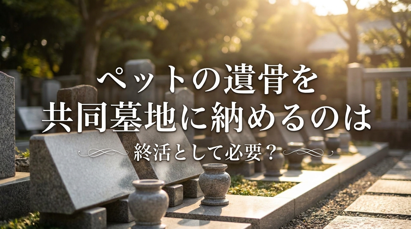 ペットの遺骨を共同墓地に納めるのは終活として必要？