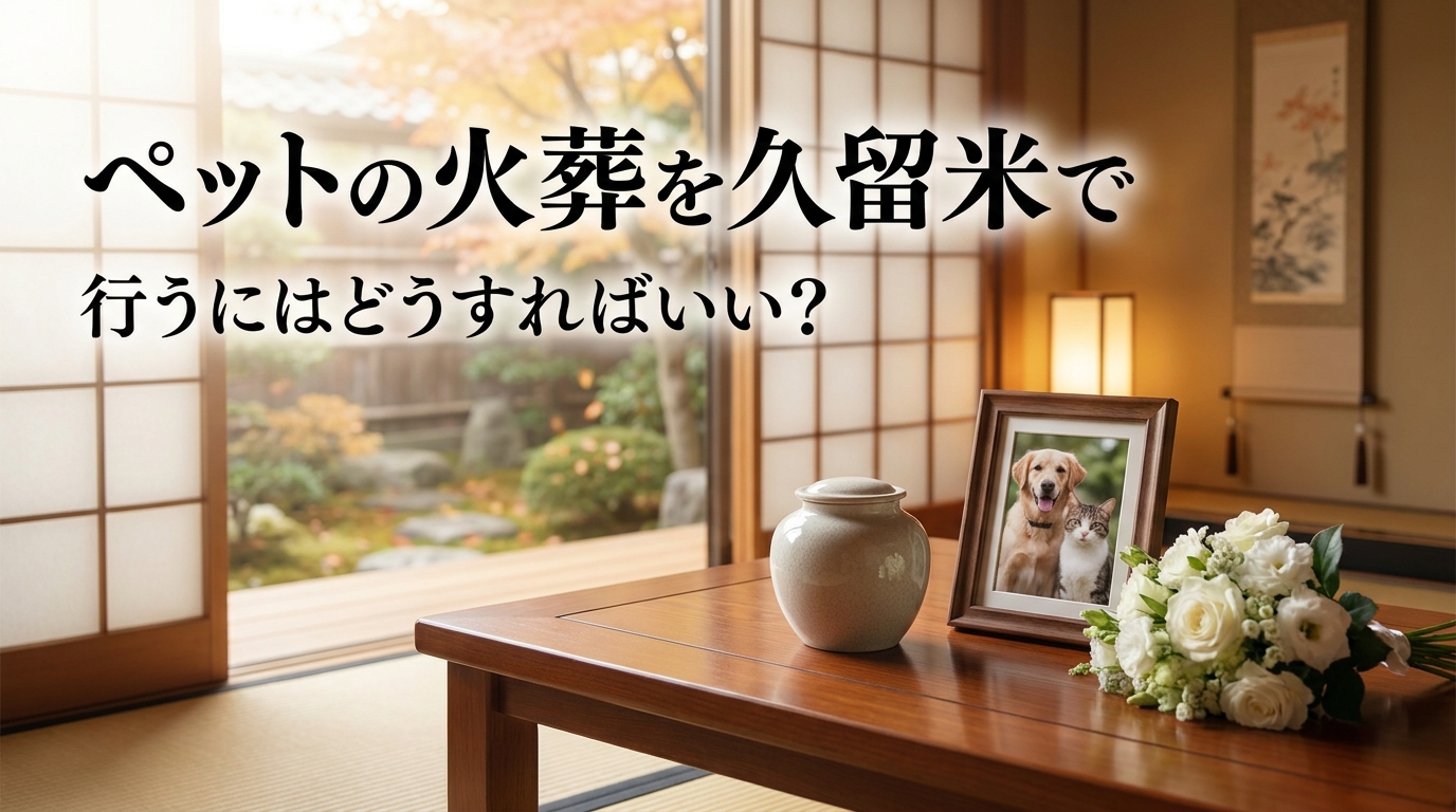 ペットの火葬を久留米で行うにはどうすればいい？