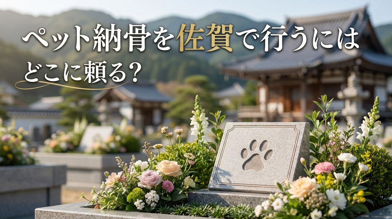 ペット納骨を佐賀で行うにはどこに頼る？