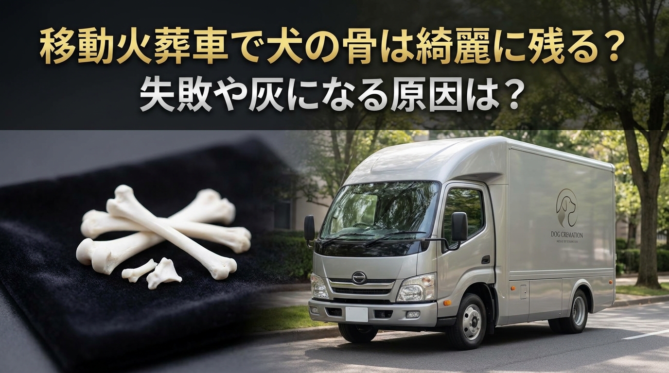 移動火葬車で犬の骨は綺麗に残る？失敗や灰になる原因は？