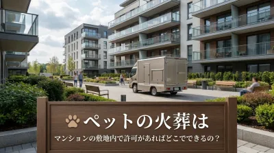 ペットの火葬はマンションの敷地内で許可があればどこでできるの？