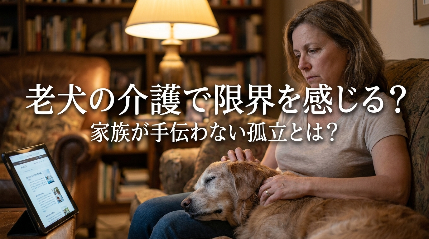 老犬の介護で限界を感じる？家族が手伝わない孤立とは？