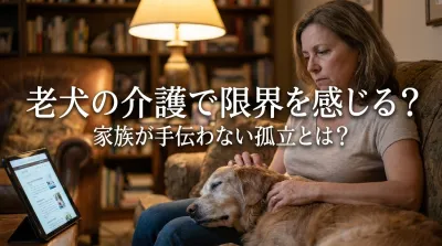 老犬の介護で限界を感じる？家族が手伝わない孤立とは？