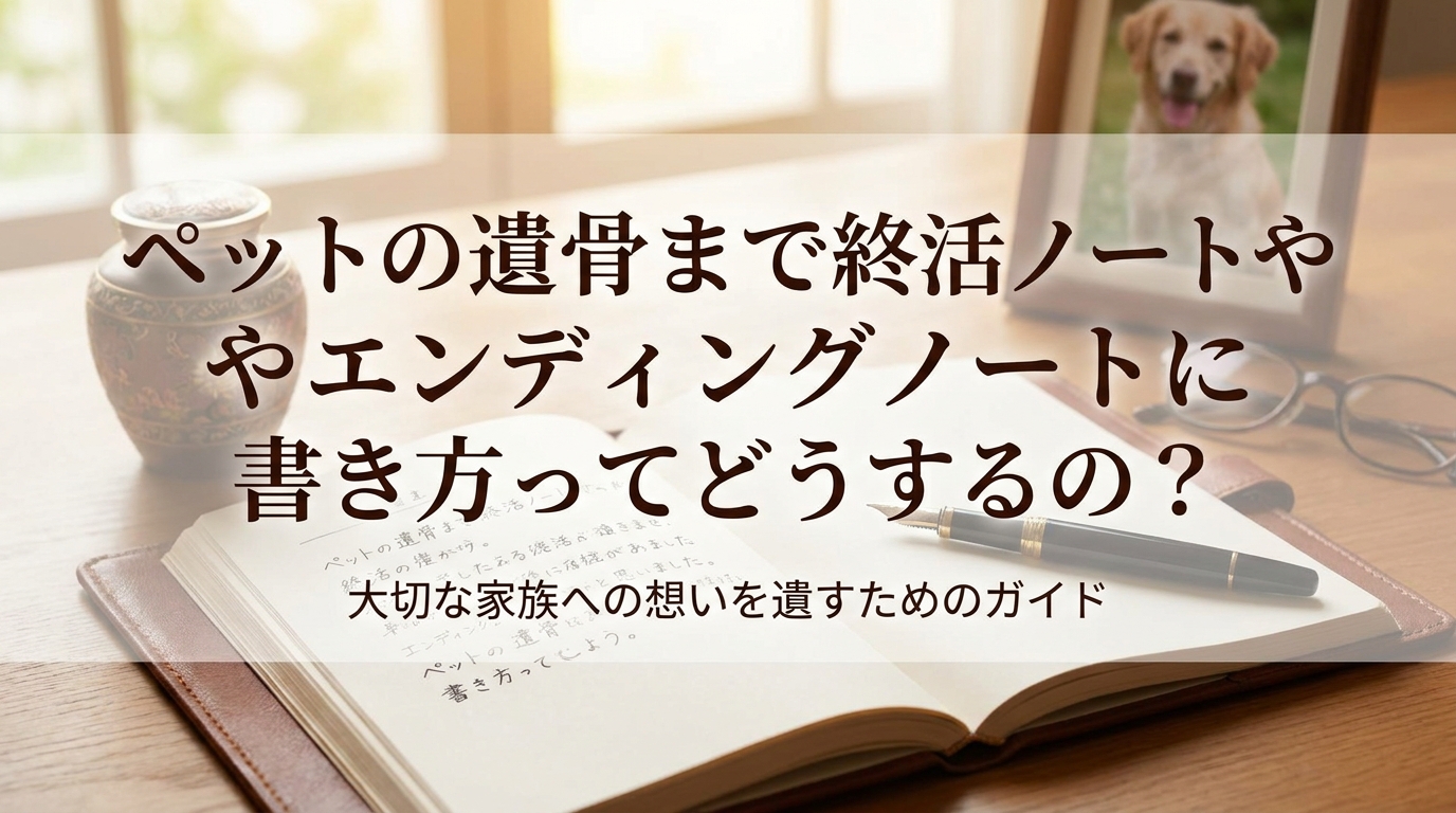 ペットの遺骨まで終活ノートやエンディングノートに書き方ってどうするの?
