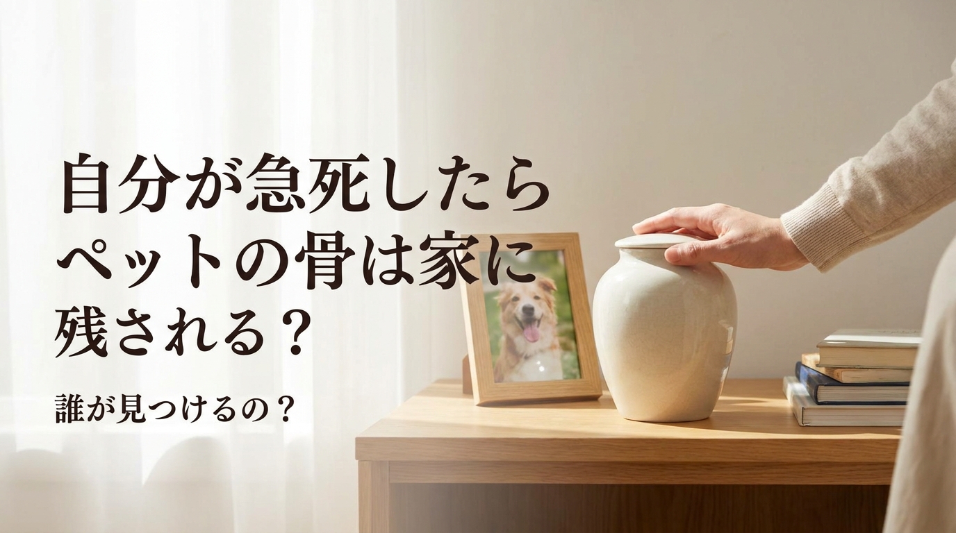 自分が急死したらペットの骨は家に残される？誰が見つけるの？