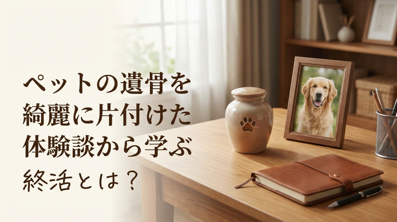 ペットの遺骨を綺麗に片付けた体験談から学ぶ終活とは?